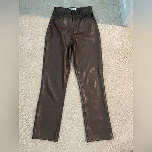 Abercrombie Brown Leather Pants - Curve Love size 26